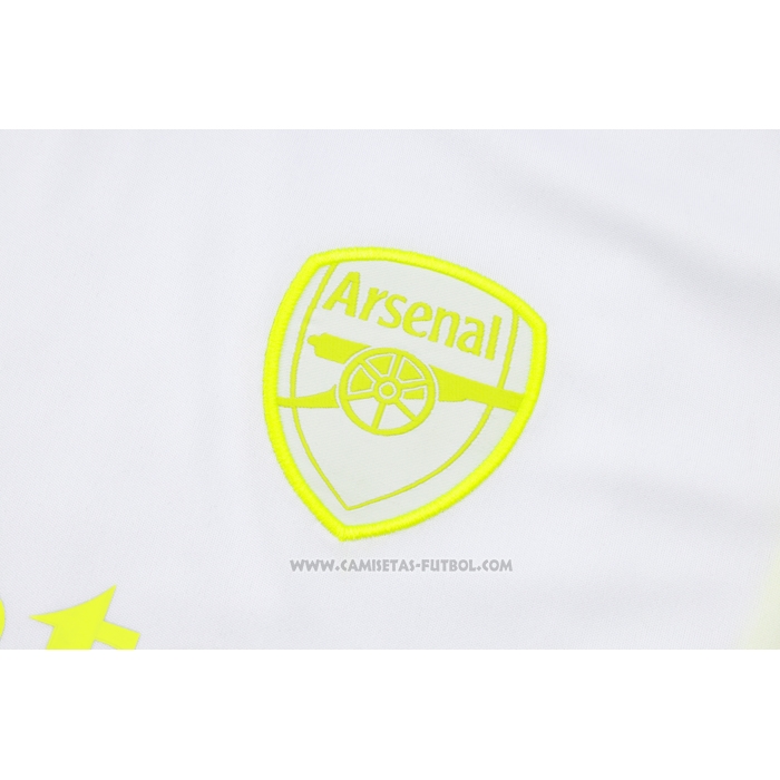 Chandal del Arsenal Manga Corta 2023-2024 Blanco - Pantalon Corto